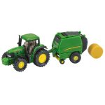 John Deere Tractor with Round Baler