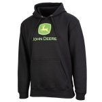 John Deere Black Hooded Sweatshirt